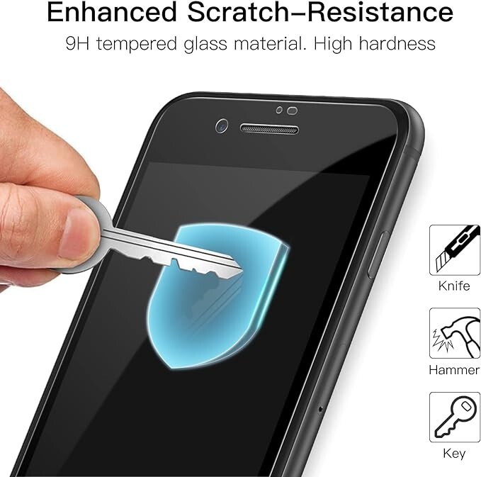 3-Pack Full Cover Tempered Glass Screen Protector For iPhone 7 8 Plus Black