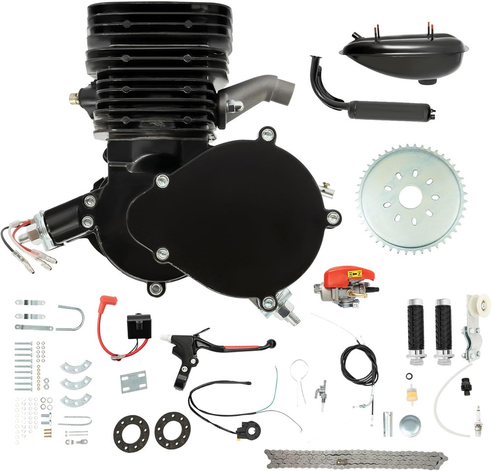 110Cc Bicycle Engine Kit, 2-Stroke Gas Motorized Bicycle Conversion Kit Fit for