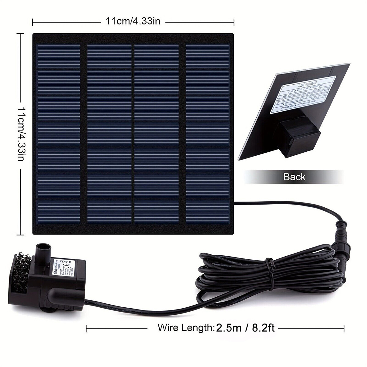 Solar Power Fountain Submersible Floating Water Pump Bird Bath Pond Garden Decor