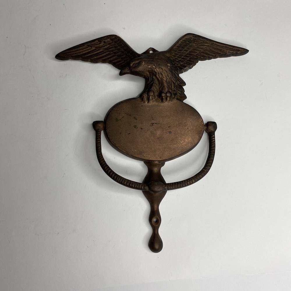 Cast Iron Door Knocker American Eagle Rustic Style