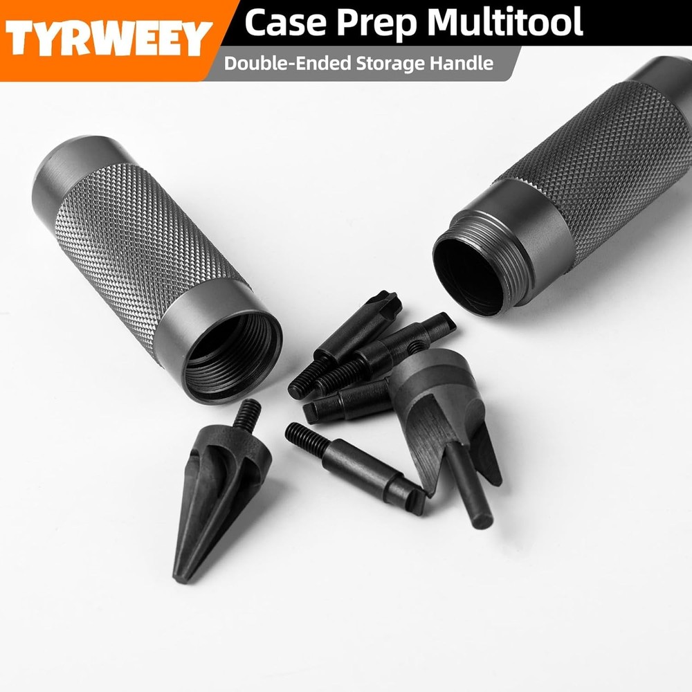 Case Prep Multitool, Chamfer Deburring Tools for Reloading, Primer Black