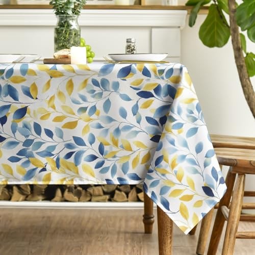 Summer Tablecloth 60×84 Inch Rectangular, Blue 60" x 84" (Rectangular) White