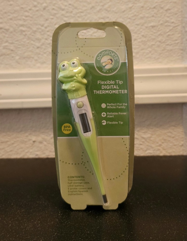 Comforts Flexible Tip Digital Thermometer Temperature Frog Green