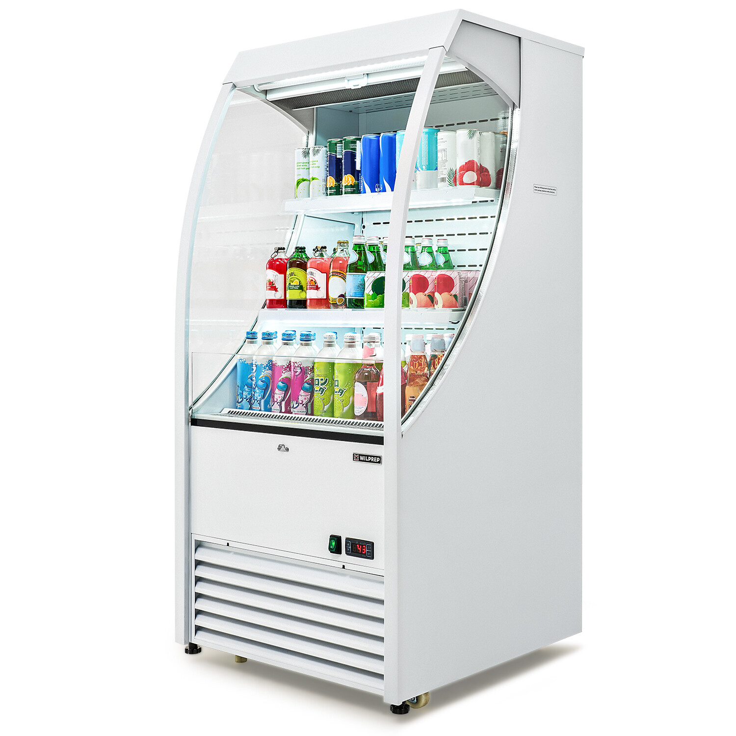 27'' Commercial Display Refrigerator Open Air Curtain Beverage Merchandiser ETL