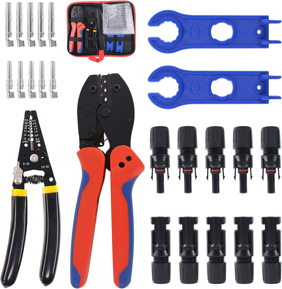 Solar Crimping Tools Includes Solar Panel Connectors, Solar Cable Connectors, Sp