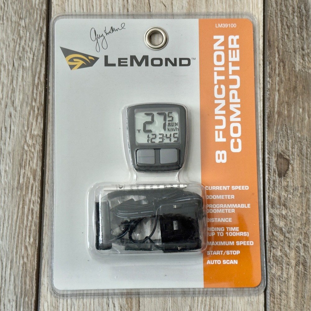 Guy LeMond Bicycle 8 Function Computer Speedometer Odometer New Sealed