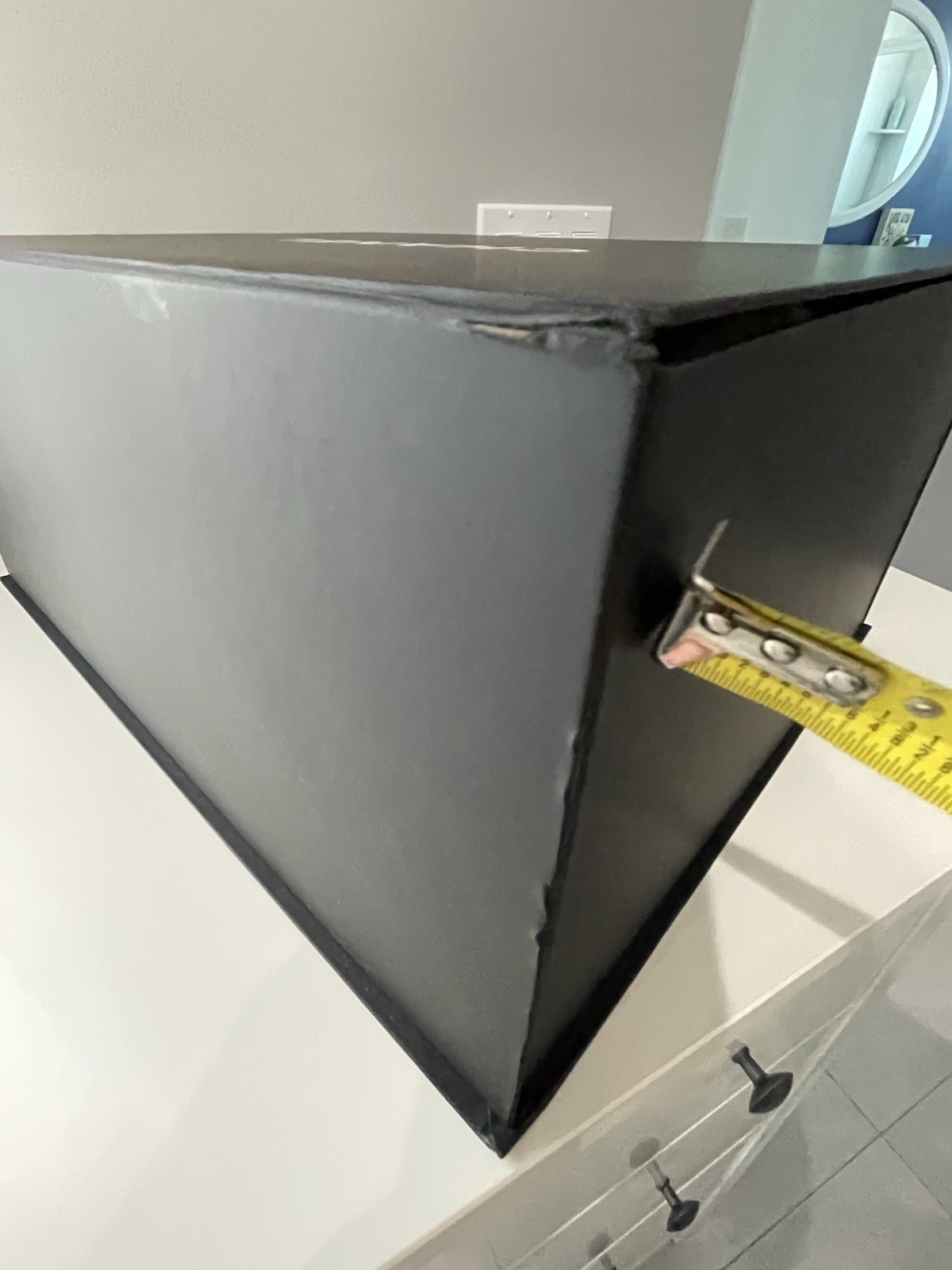 Auth Chanel Black Magnetic Gift Box XL Classic Flap 18” X 14” X 8” Flaws