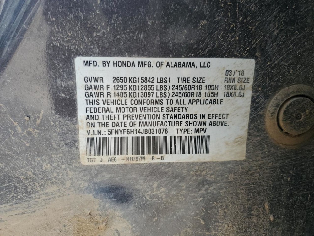 Transfer Case Automatic 6 Speed Fits 16-20 PILOT 2517896