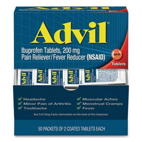 Advil Tablets - 100 Tablets (50 2's)