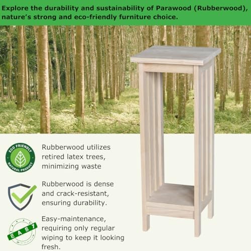Solid Wood Mission Plant Stand 30"