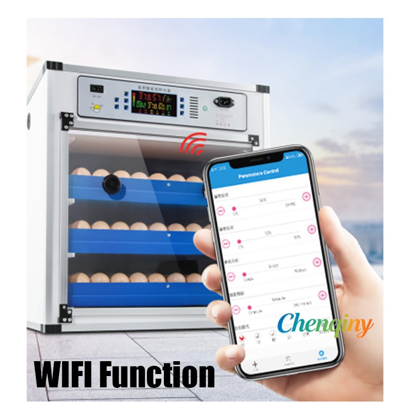 204 Egg Incubator Fully Automatic Turning Digital Brooder WiFi for Farm Home Use
