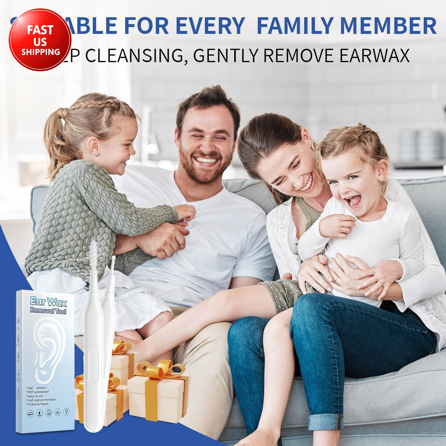 Ear Wax Removal Tool, Multifunctional Spiral Ear Cleaner, Q Grips Earwax Cleanin