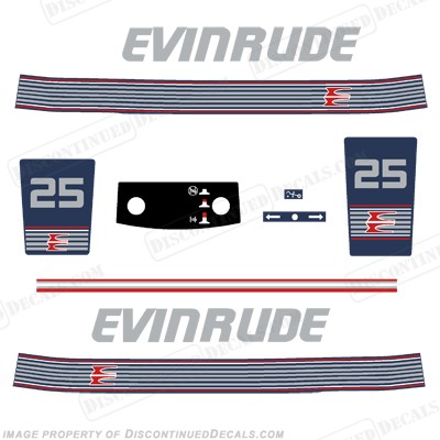 Fits Evinrude 1990 - 1991 25hp Decal Kit