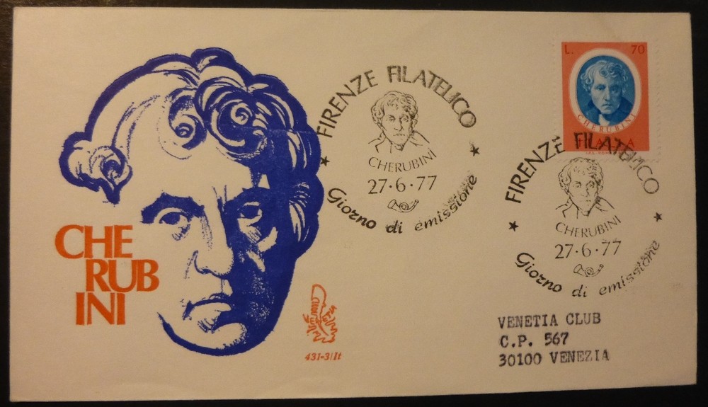 FDC - VENETO - CHERUBIM - FLORENCE - 1977