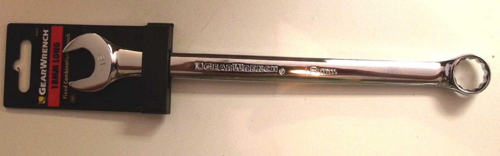 GearWrench 81675 18mm Long Pattern Combination Wrench