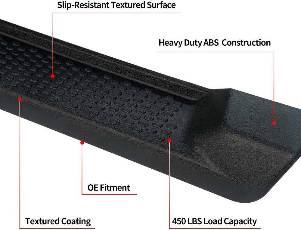 Running Boards for 2018-2024 Jeep Wrangler JL 4 Door 6" ABS Nerf Bars Side Steps