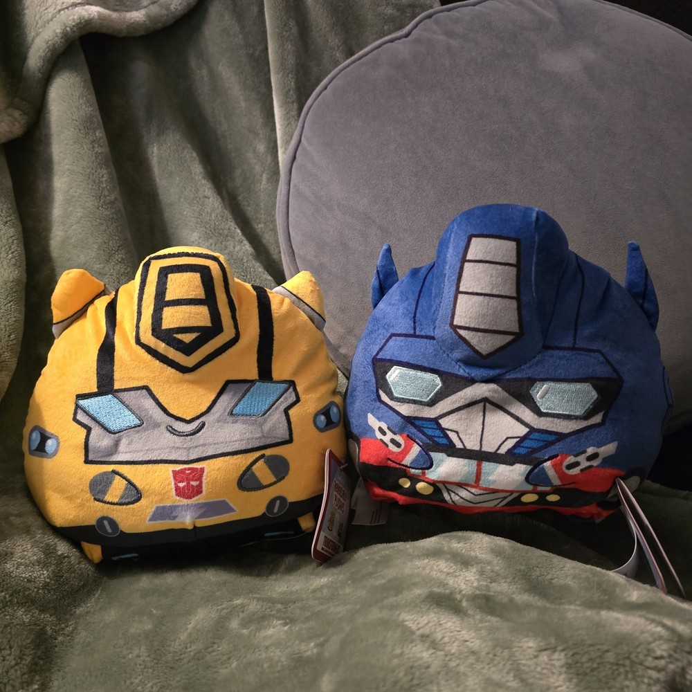 Transformers Reversible Plushies Optimus Prime & Bumblebee