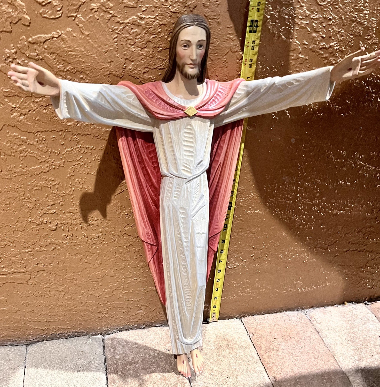 Vatican Quality by Demetz’s, Italy. Handcrafted, 3D, Risen Christ, Wall Hanging.