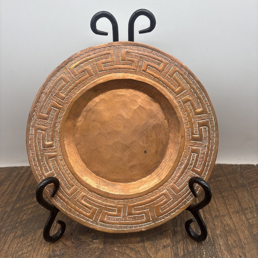 Vtg Hand Hammered Solid Copper Dish Antique 7”
