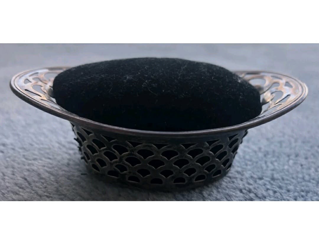vtg Sterling Silver Wedster Mini Nut Bowl /Basket/ Pin Cushion 13g- B5-READ
