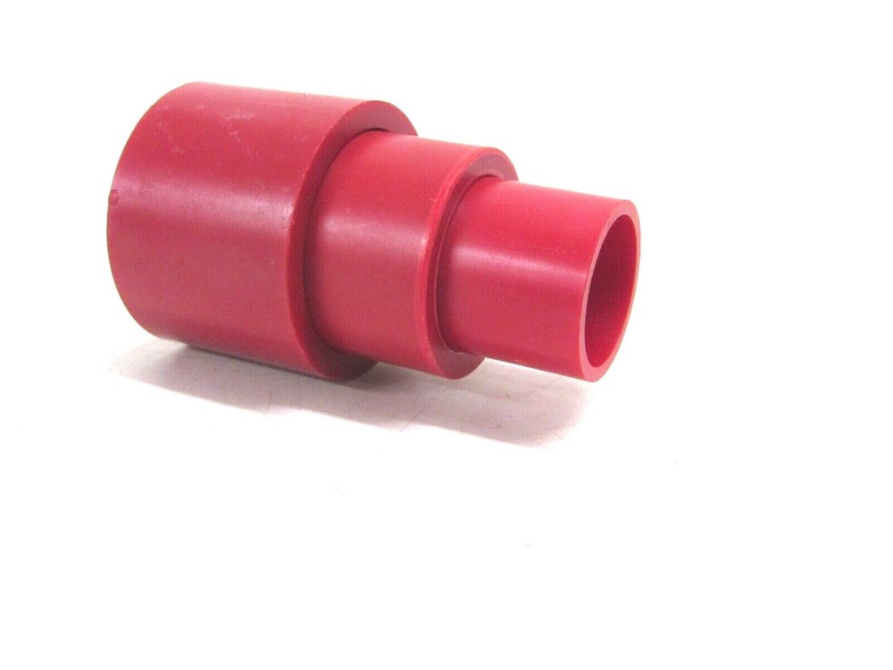 NEW! (2) RED PLASTIC ARBOR REDUCING BUSHING, 1", 3/4", 5/8"