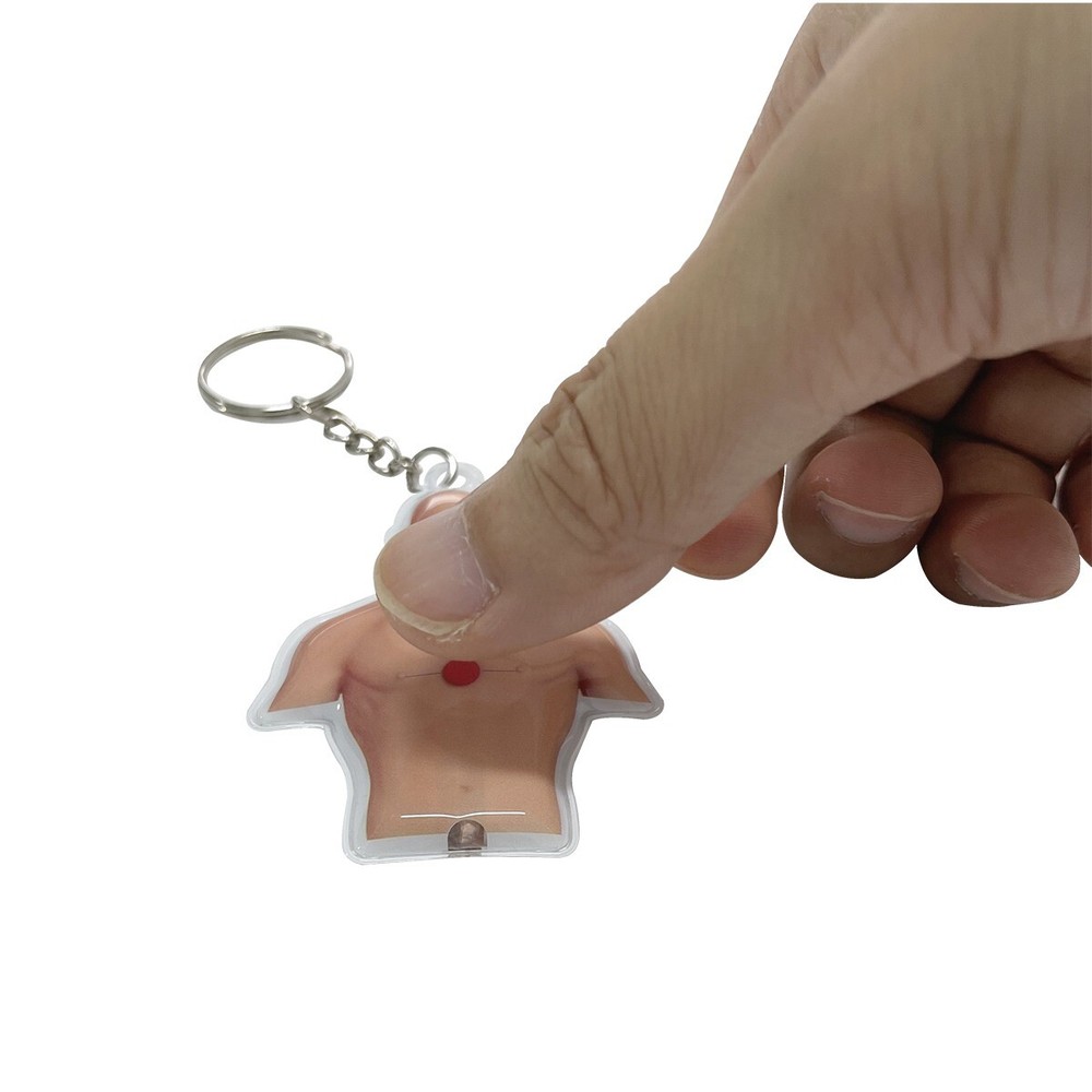 100 PCS CPR Manikin Keychain LED Light for CPR Courses Gift
