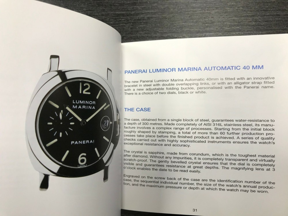 Officine Panerai Luminor Automatic Instruction Manual Booklet Only