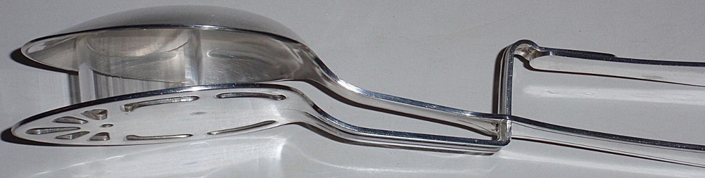 Vintage Silverplated Spring Action Server, Unique!