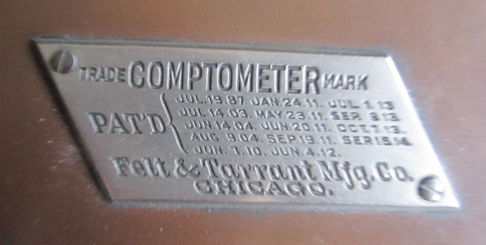 Vintage "Comptometer" Series "F" adding machine