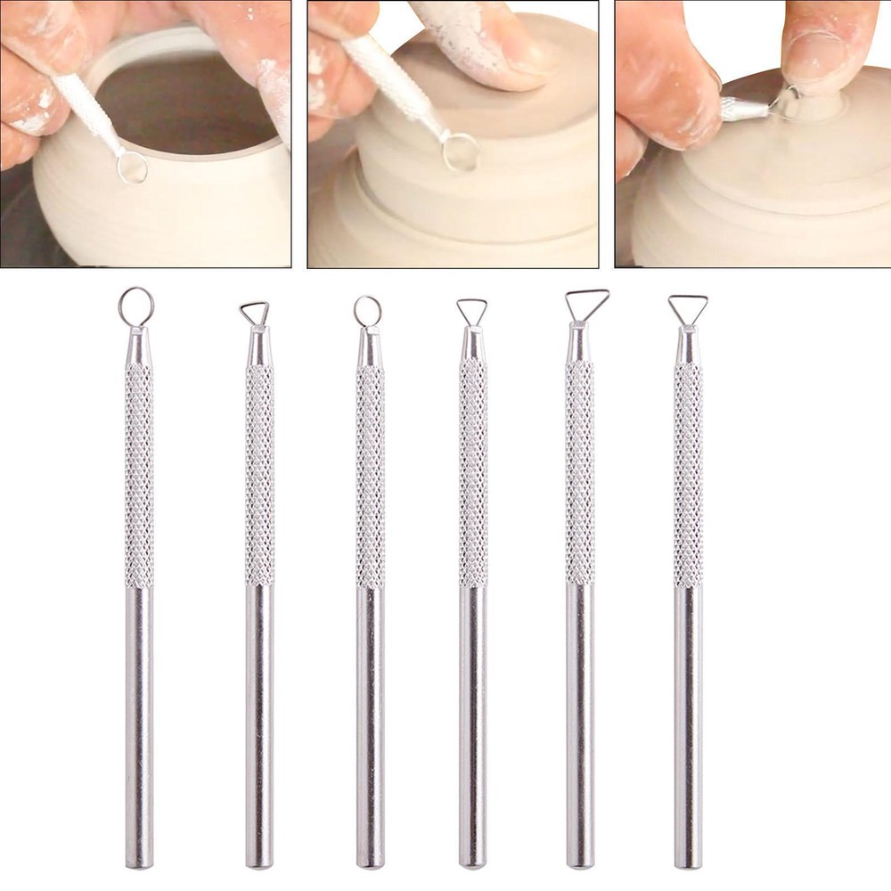6Pcs Pottery Clay Sculpting Tools Beginners Clay Modelling Tools for Shaping