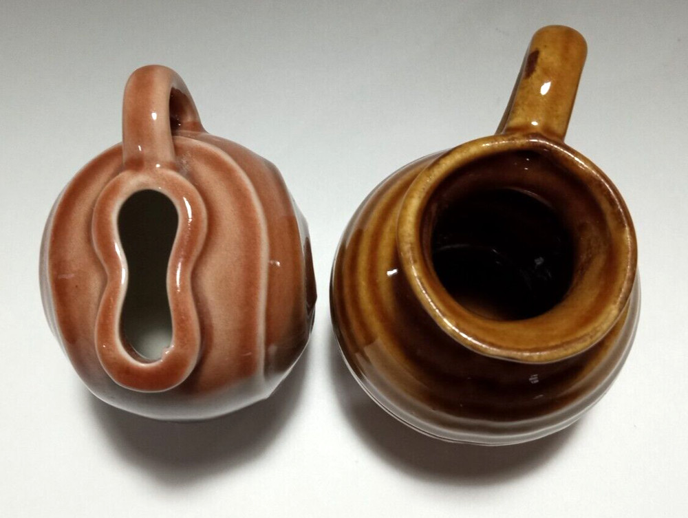 6 Water Pitchers Vases Jugs Small Mini Ceramic Pottery