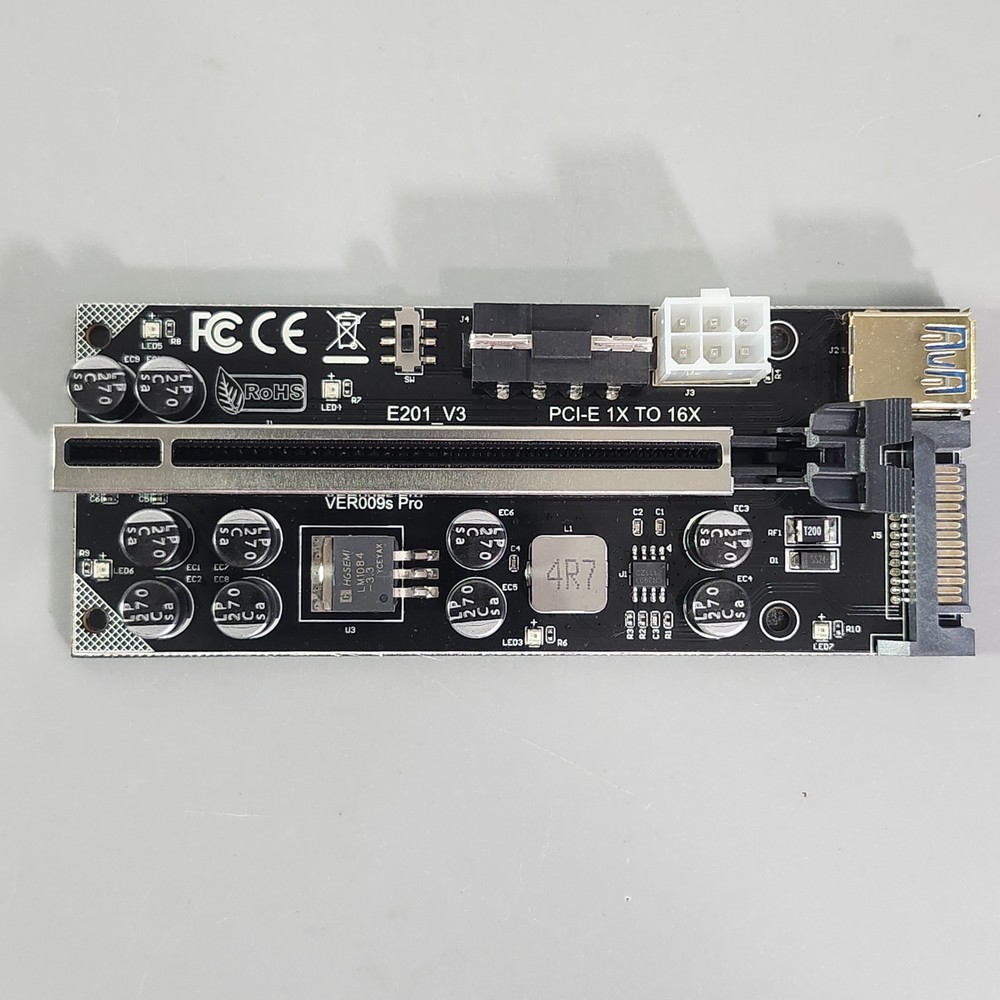 Mailiya V009s Pro PCIe Riser GPU Riser Card for Crypto Mining ETH 6-Pack