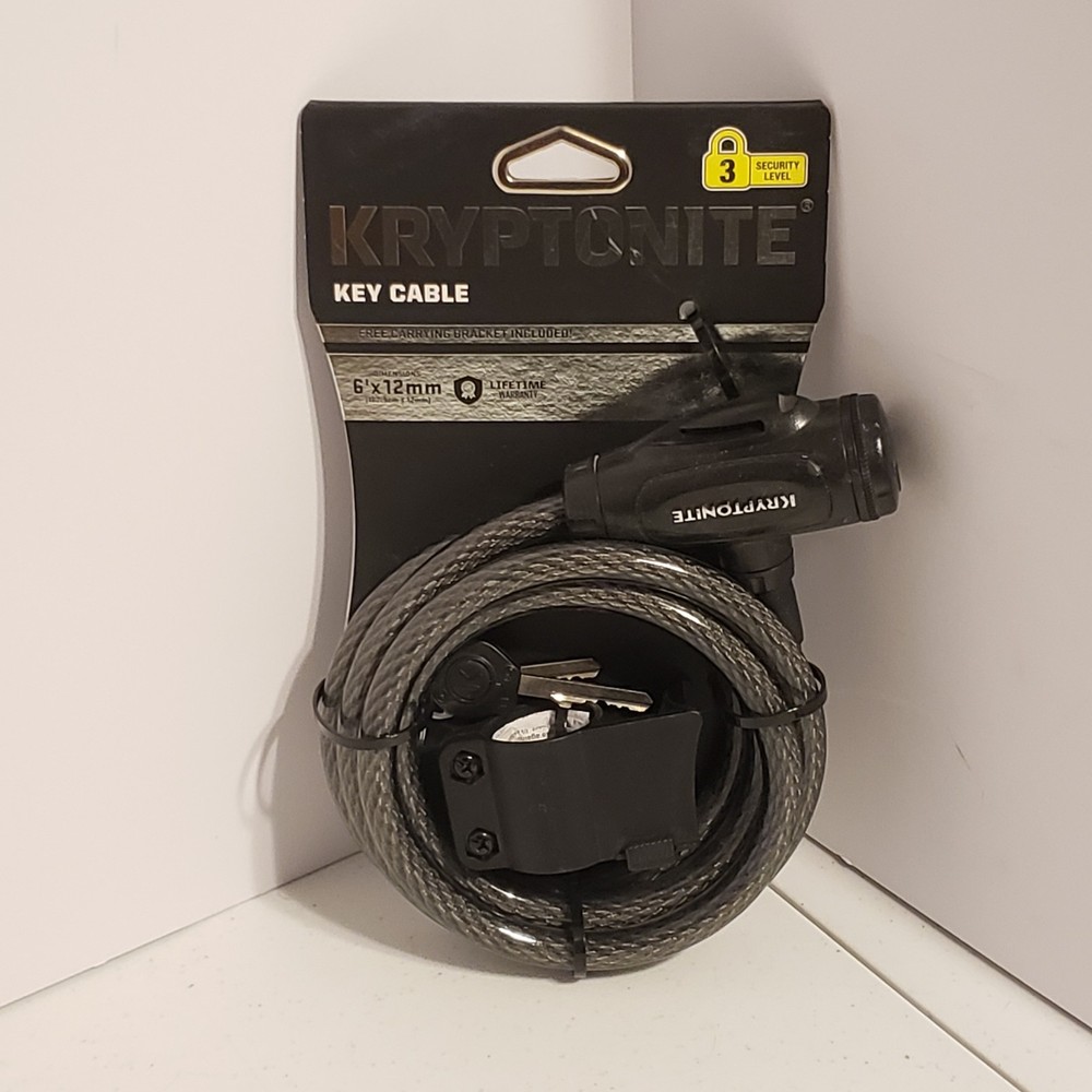 Kryptonite CABLE LOCK 6'x12mm Key New