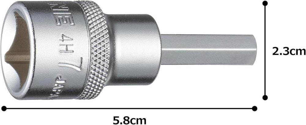 TONE Hex Socket 4H-07 1/2" Inch Drive 7mm