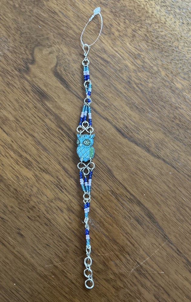 Handmade Beaded Bracelet With owl Charm