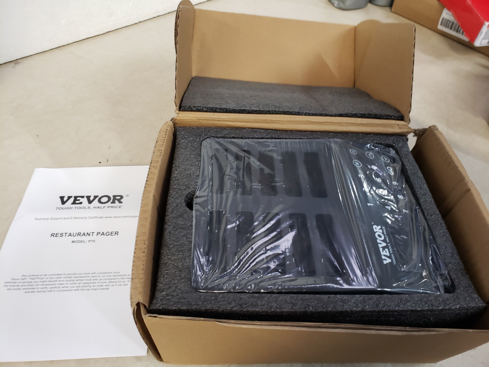 VEVOR Restaurant Wireless Pager System 10 Call Coasters Guest Queuing Calling