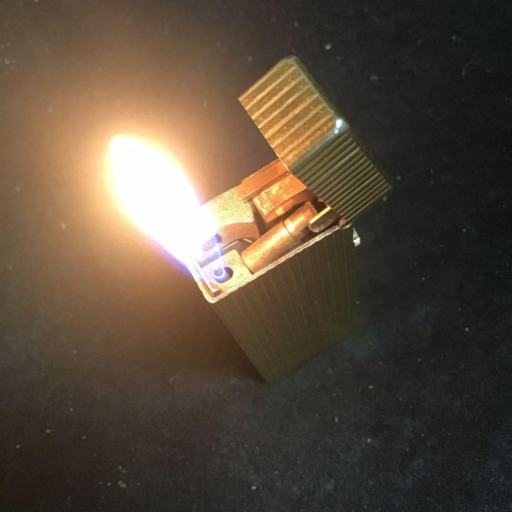 Overhauled Dunhill Rollagas lighter gold without box
