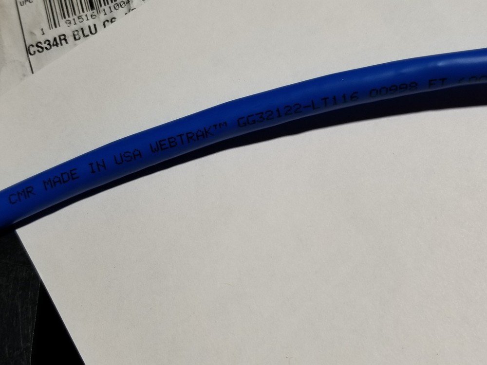 Commscope CS34R 23/4P Cat6 F/UTP WebTrak Riser Shield Network Cable Blue /100ft