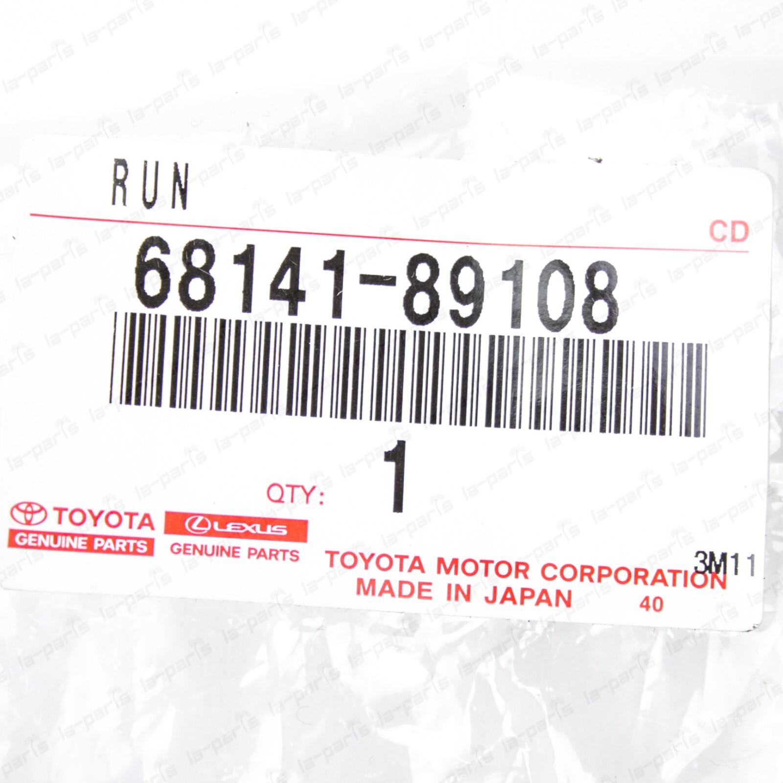 New Genuine Toyota 84-89 4Runner Pickup Front Door Glass Run Channel 68141-89108