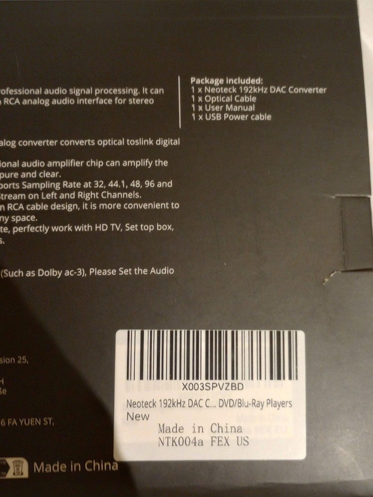 Neoteck RCA to Optical Connector