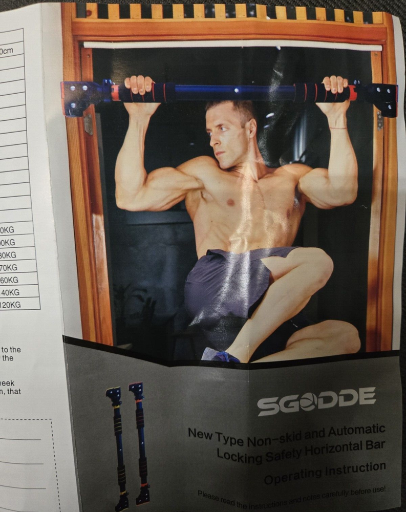 SGODDE Pull Up Bar Horizontal Bar Portable Multifunctional Indoor Wall Mounted