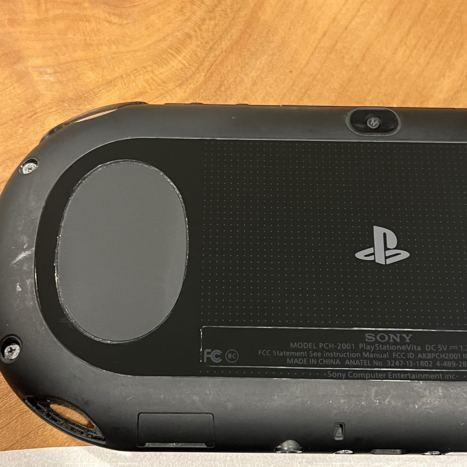 Black PlayStation PS Vita Slim 2000 Rear Touchpad Label Sticker Replacement