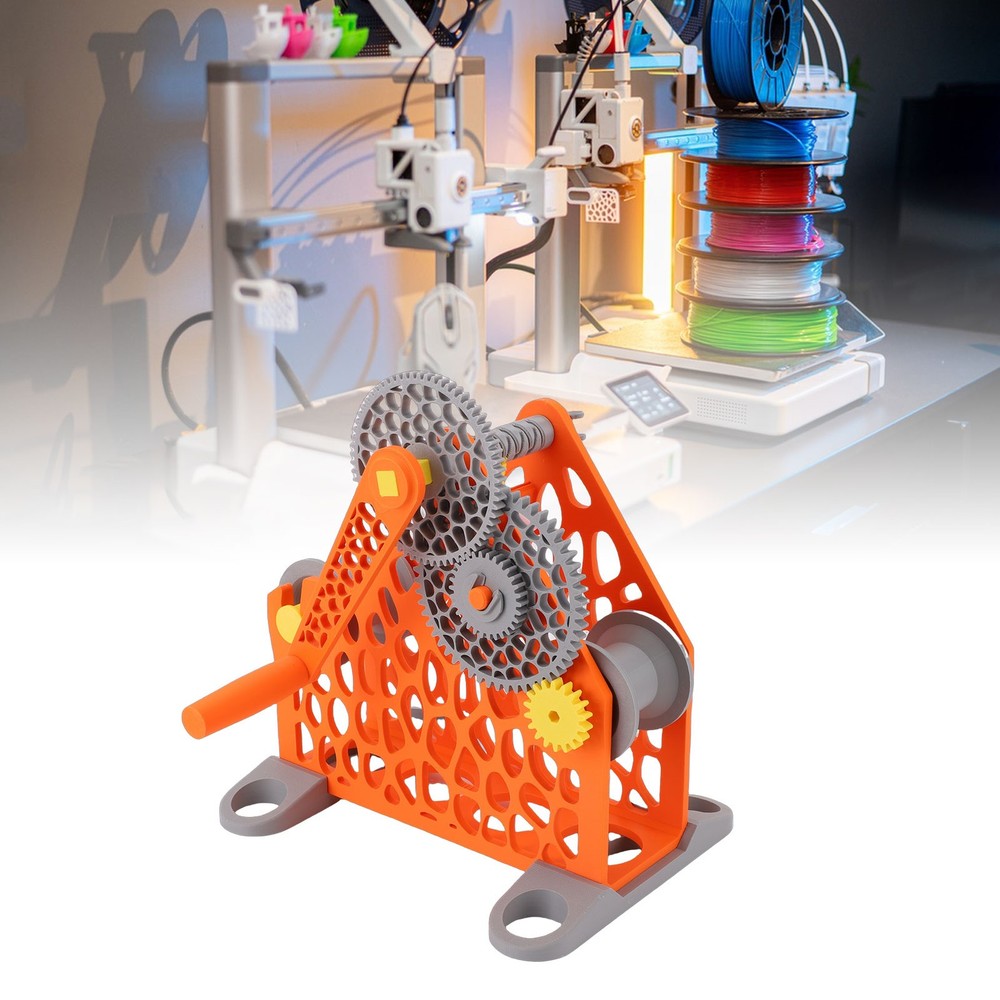 1-3D Printer Filament Respooler Hand Cranked 1kg 3D Printer Spool Rewinder