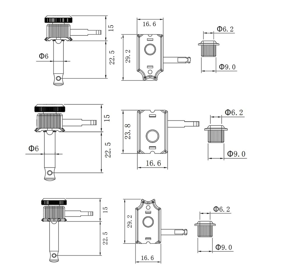 Guyker 6 Inline Vintage Guitar Lock String Tuners – Locking Tuning Key Peg