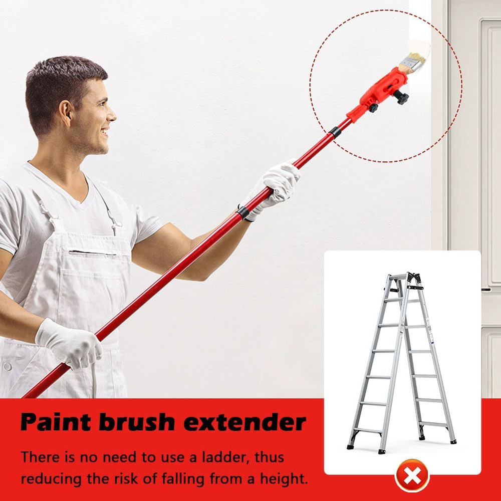 Multi-Angle Paint Brush Extender for High Ceiling,Extension Pole Attachment Hold
