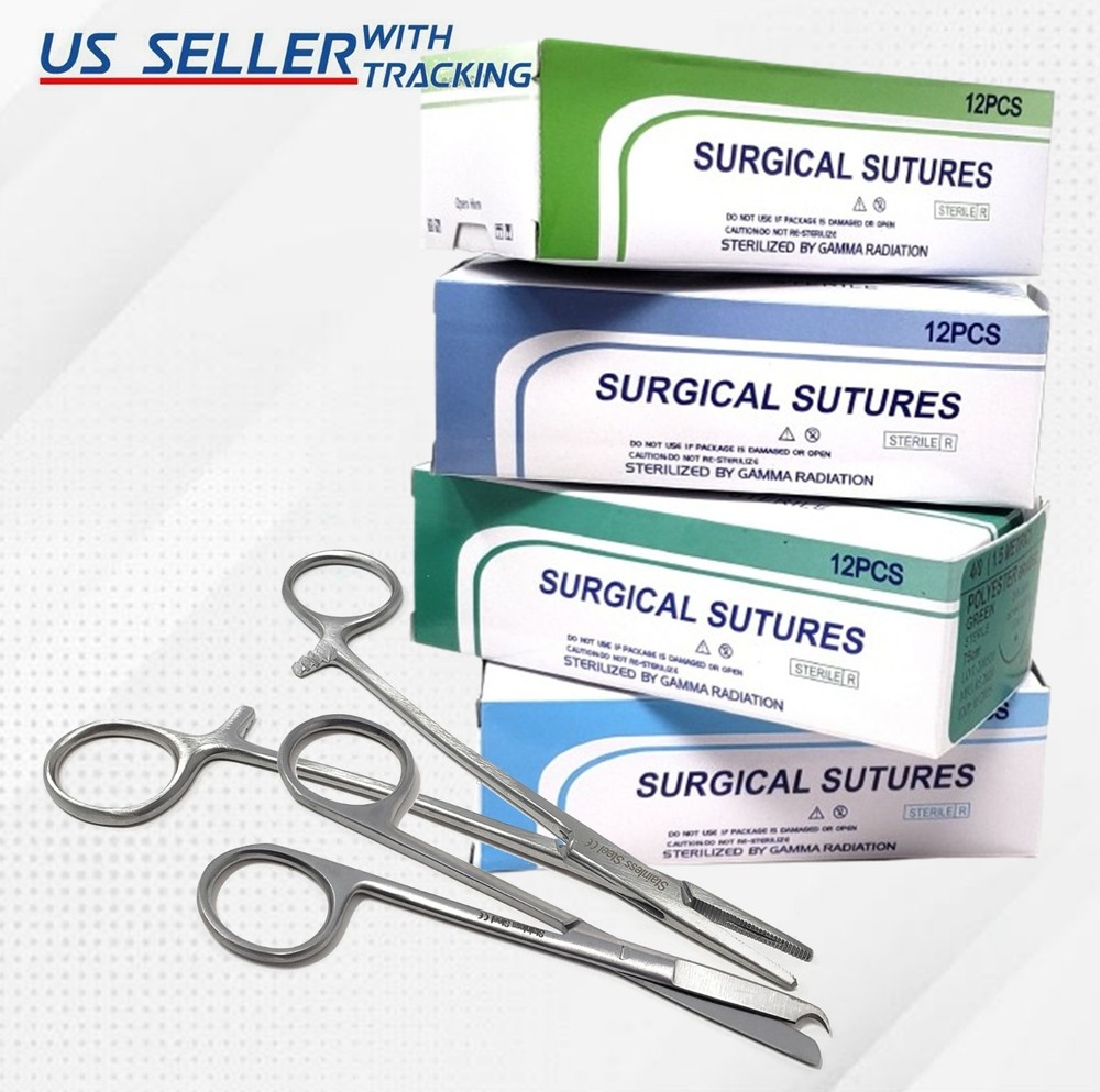 Training Suture Threads Emergency First Aid Kit Tools Wound Treating Practice