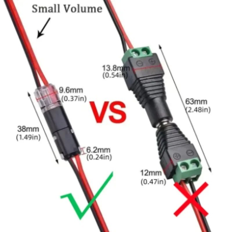 50 pcs Double-Wire Plug-in Connector, Cable Clamp Locking Buckle, AWG 18-22 US