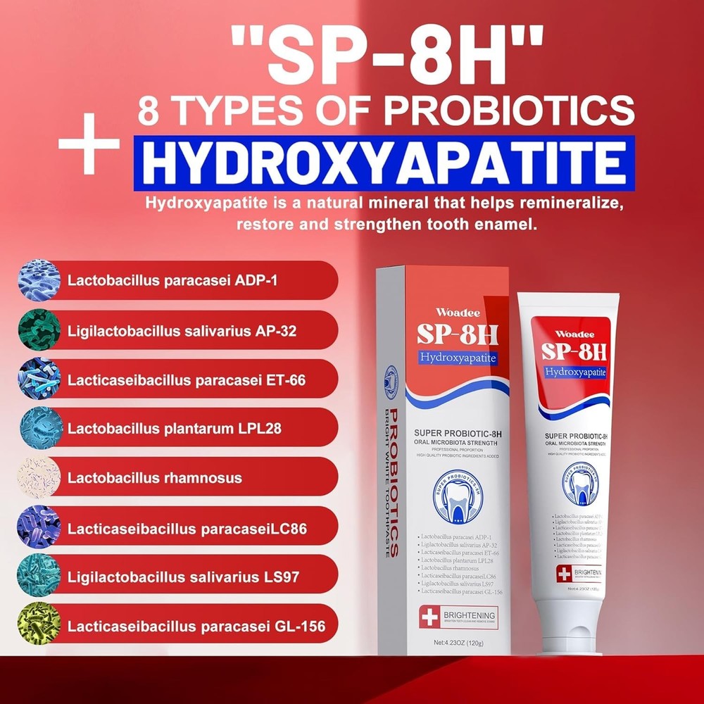 SP-8 Hydroxyapatite Probiotic Whitening Toothpaste, 8 Probiotics Plus...