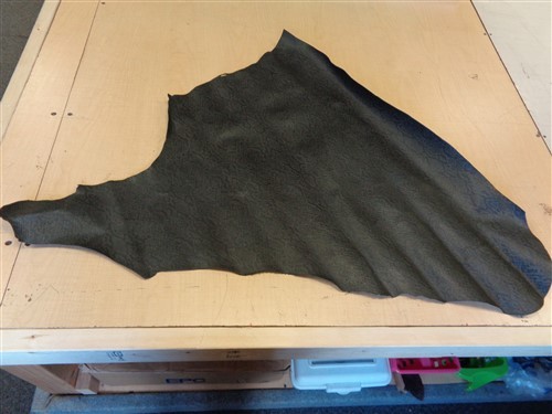 LEATHER HIDE BLACK SNAKE SKIN PATTERN 35" X 35"