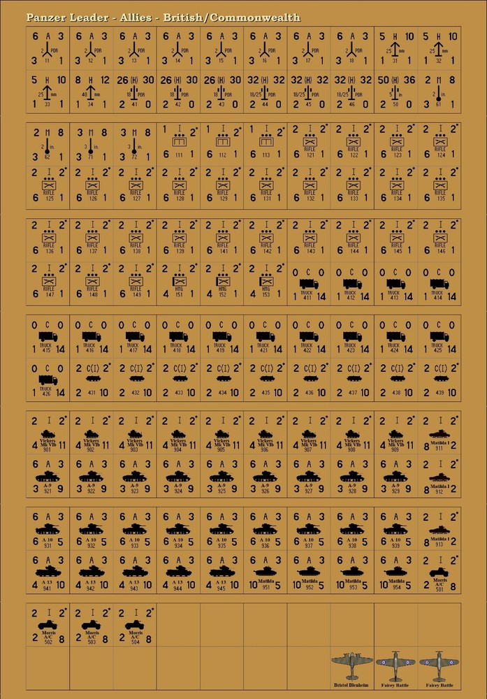 Panzer Leader BEF 1940 Standard Variant Counters